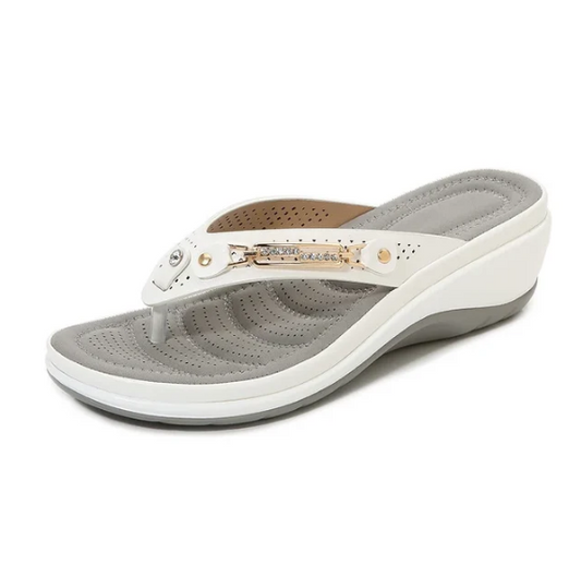 ⏰Damen Flip-Flops mit Fußgewölbestütze, weicher Polsterung und Zehensteg