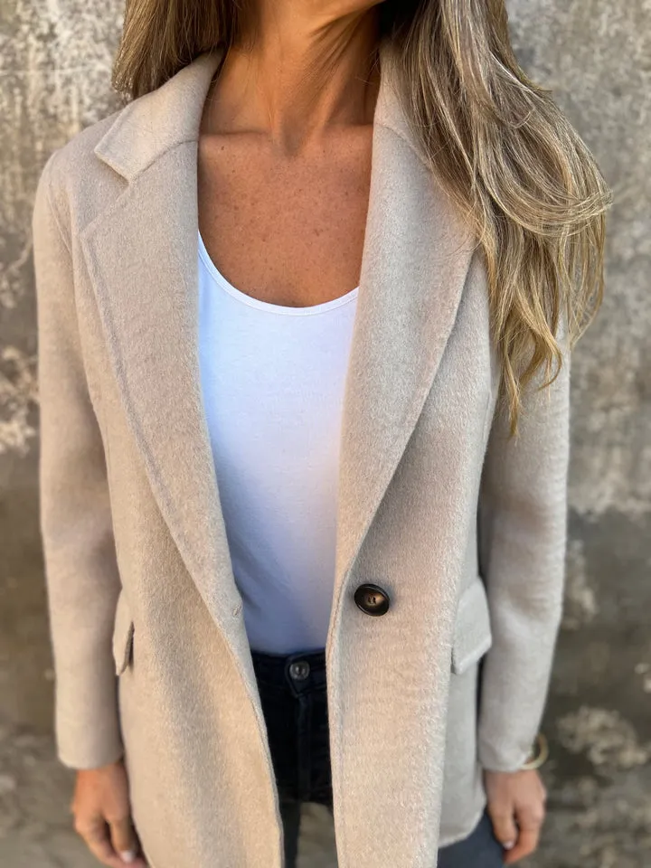 🔥NEUHEIT- 48% RABATT- Damen Baumwoll-Revers Langarm Freizeitjacke