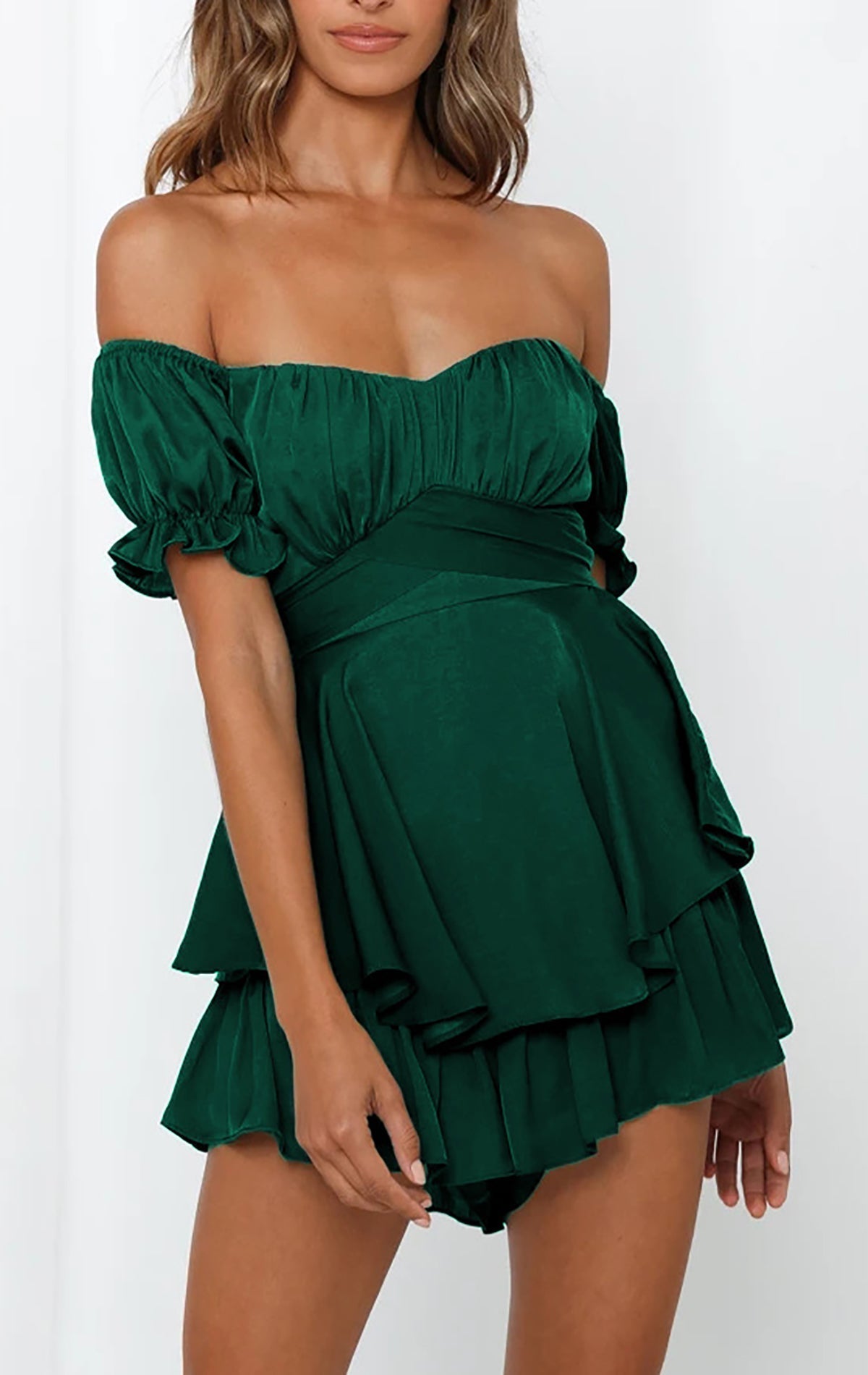 Combinaison courte à col bateau et manches courtes