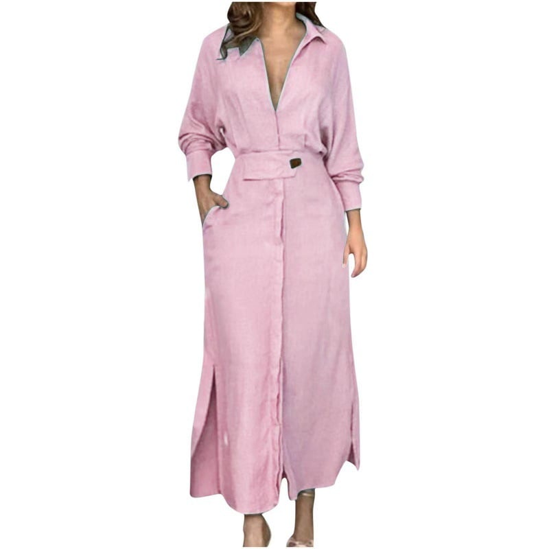 Robe longue couleur unie 2025 (version améliorée)