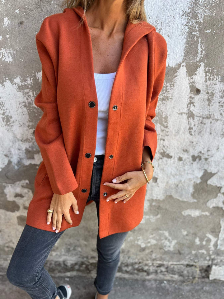 RÄUMUNGSVERKAUF🔥 Freizeitjacke mit Kapuze und einer Knopfleiste