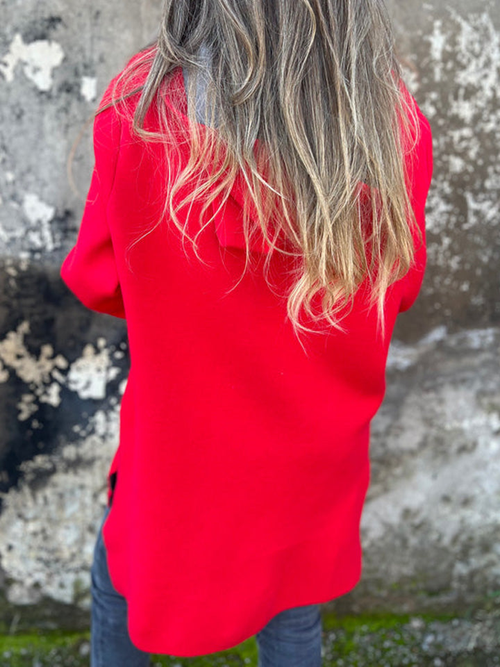 CLEARANCE SALE🔥 Rundhals-Reißverschlussjacke mit langen Ärmeln im Freizeit-Look