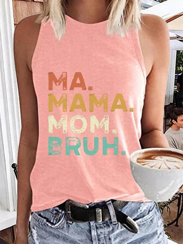 Débardeur imprimé « Cool Moms Club Ma Mama Mom Bruh » pour la fête des mères
