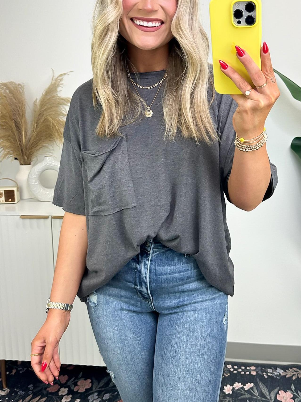 T-shirt ample à bord brut pour femme (achetez-en 3, livraison gratuite)