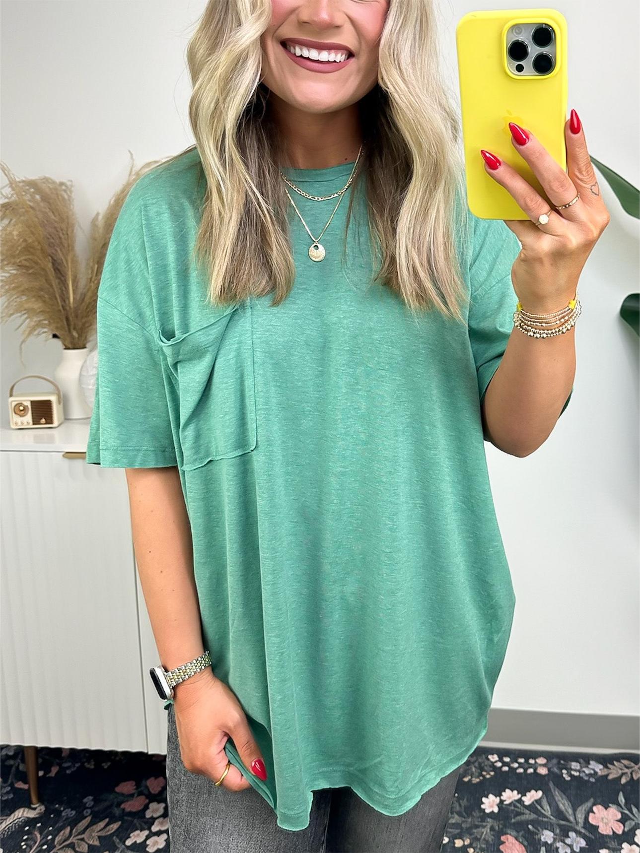 T-shirt ample à bord brut pour femme (achetez-en 3, livraison gratuite)