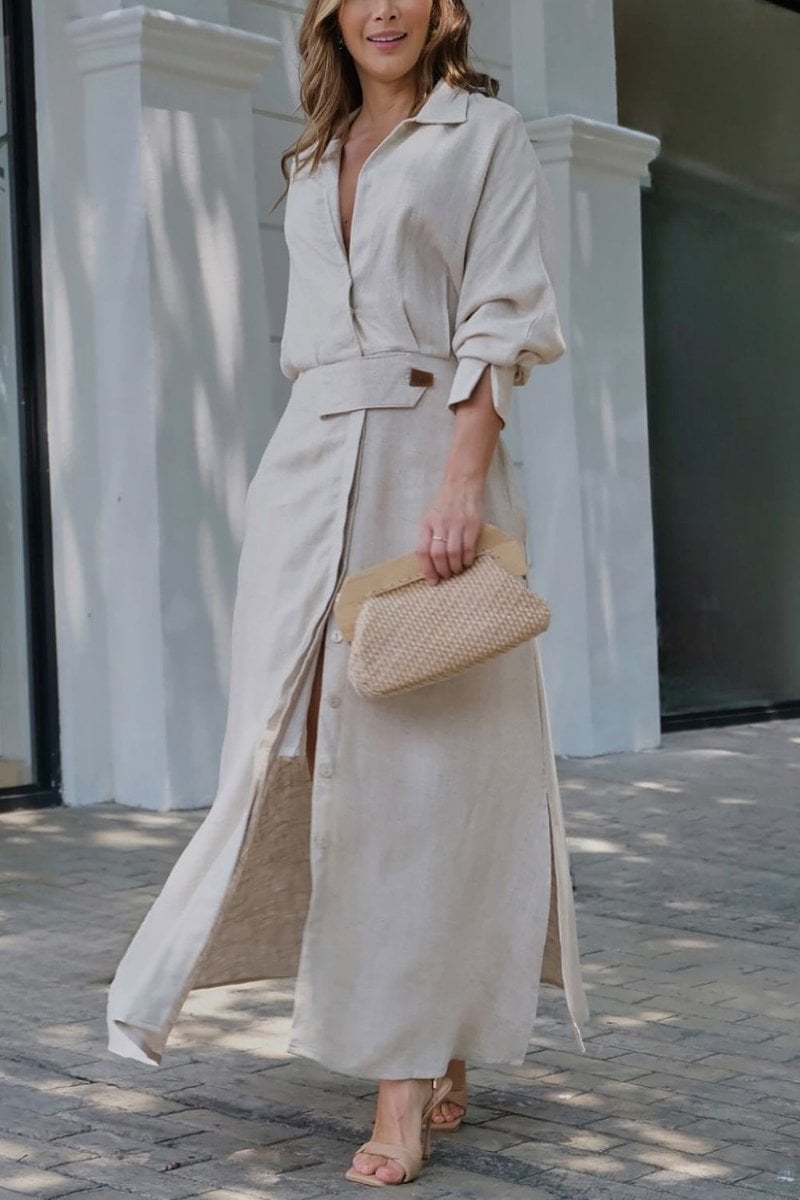 Robe longue couleur unie 2025 (version améliorée)