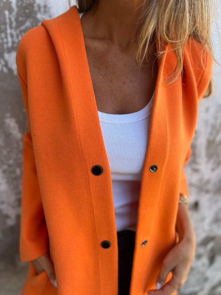 RÄUMUNGSVERKAUF🔥 Freizeitjacke mit Kapuze und einer Knopfleiste