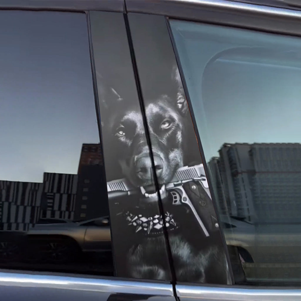 Autocollants de porte de voiture pour chien