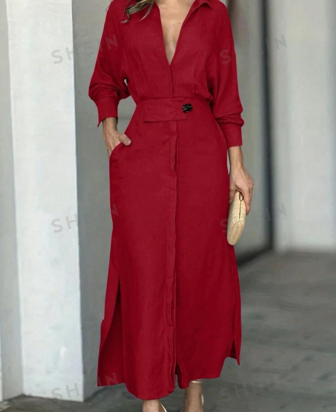 Robe longue couleur unie 2025 (version améliorée)