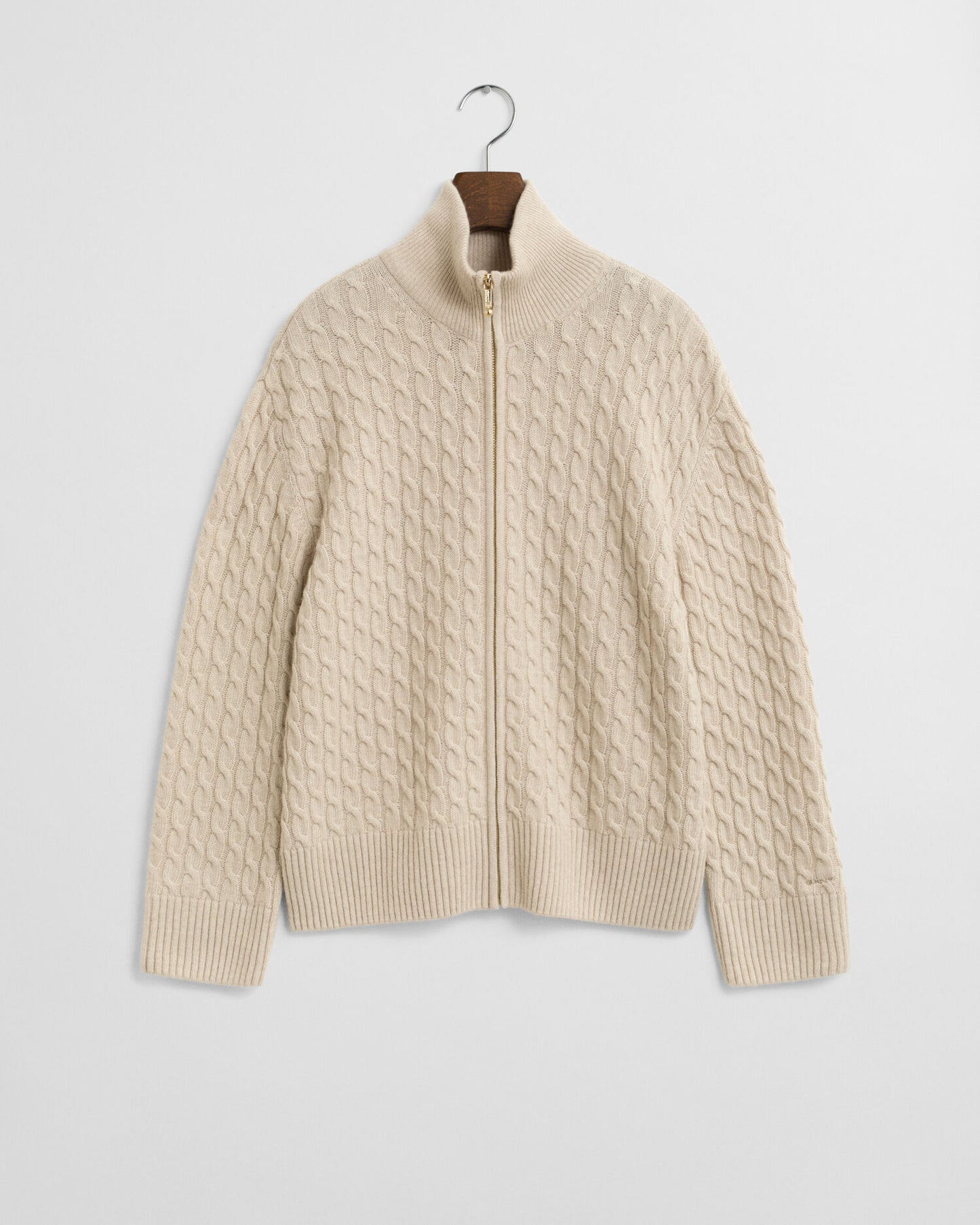 Cable Knit Zip Cardigan